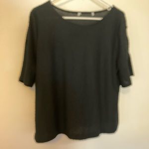 Black 3/4 sleeve blouse